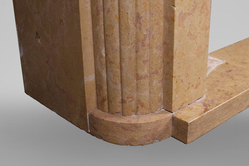 Cheminée Art déco en pierre marbrière Cheminée Art déco en pierre marbrière-7