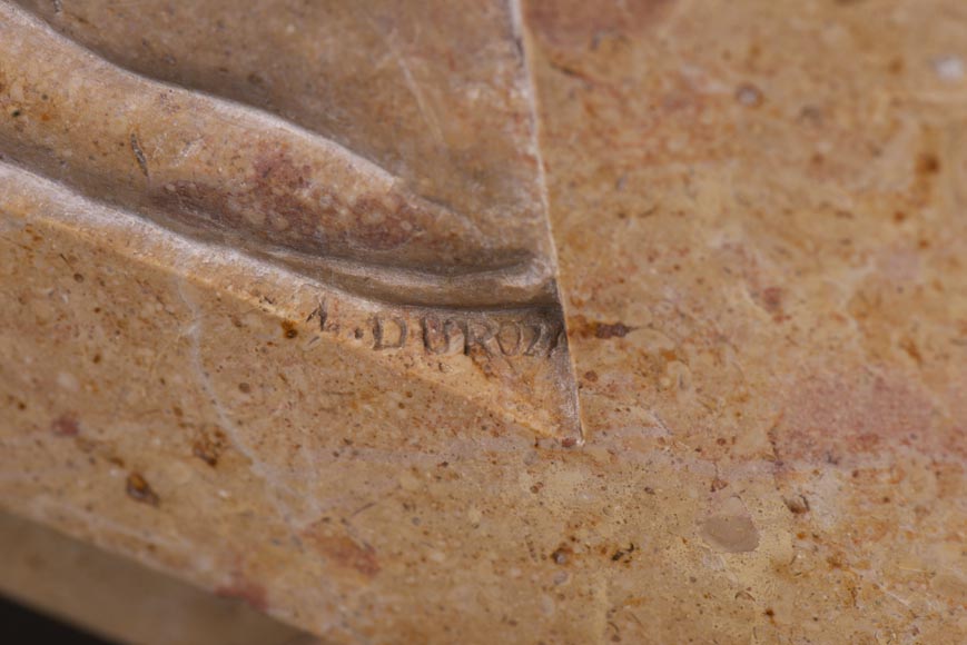 Cheminée Art déco en pierre marbrière Cheminée Art déco en pierre marbrière-11