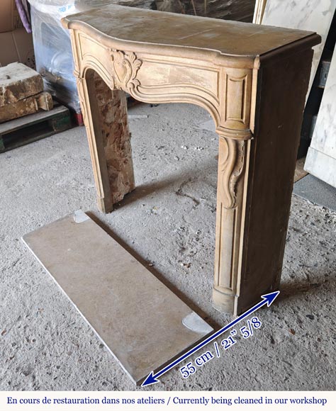 Cheminée d'époque Louis XV en pierre sculptée Cheminée d'époque Louis XV en pierre sculptée-6