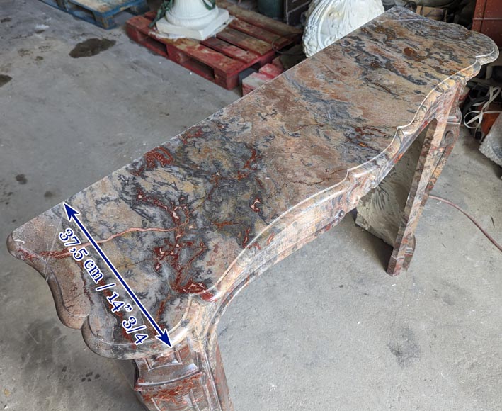 Cheminée de style Louis XV à trois coquilles en marbre Enjugerais Cheminée de style Louis XV à trois coquilles en marbre Enjugerais-9