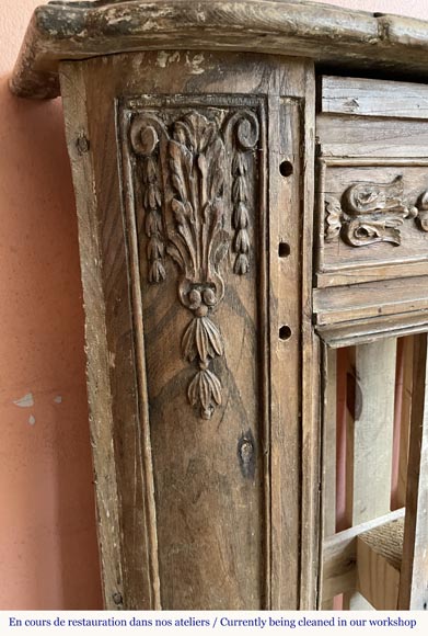 Cheminée d'époque Louis XVI en chêne  Cheminée d'époque Louis XVI en chêne -4