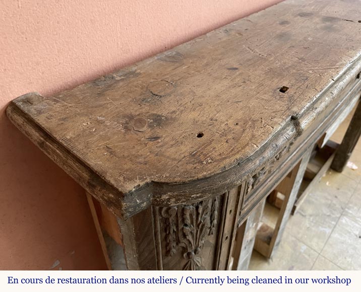 Cheminée d'époque Louis XVI en chêne  Cheminée d'époque Louis XVI en chêne -5