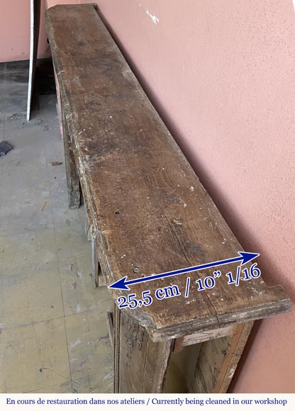 Cheminée d'époque Louis XVI en chêne  Cheminée d'époque Louis XVI en chêne -10