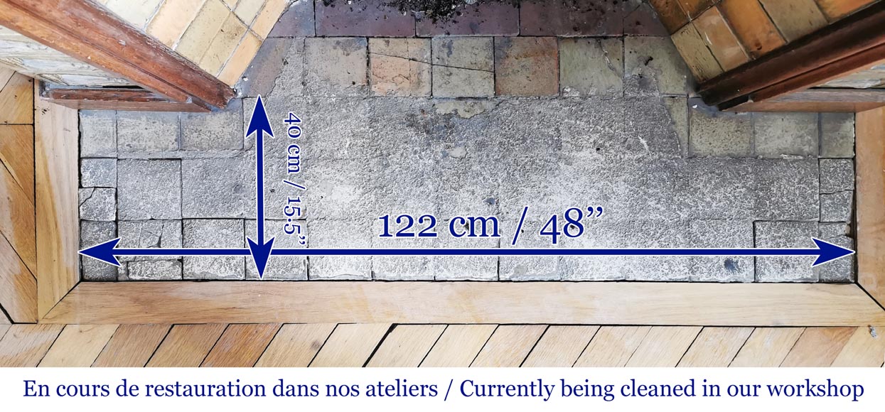Gentil & Bourdet (attribué à), cheminée ancienne Art Nouveau en chêne et grès Gentil & Bourdet (attribué à), cheminée ancienne Art Nouveau en chêne et grès-11
