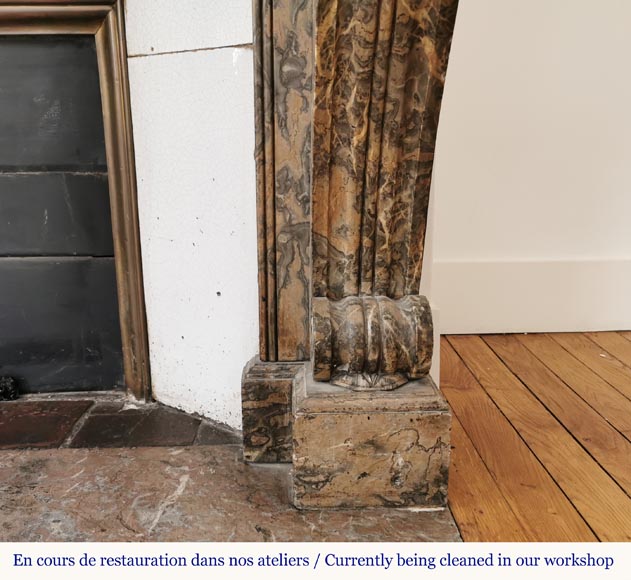 Cheminée ancienne de style Restauration en marbre Enjugerais Cheminée ancienne de style Restauration en marbre Enjugerais-8