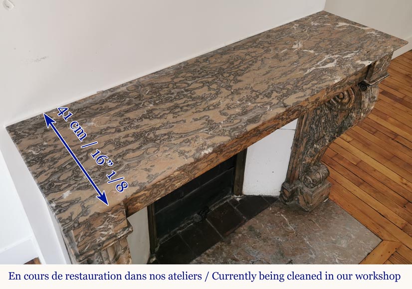 Cheminée ancienne de style Restauration en marbre Enjugerais Cheminée ancienne de style Restauration en marbre Enjugerais-9
