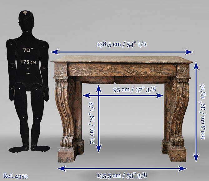 Cheminée ancienne de style Restauration en marbre Enjugerais Cheminée ancienne de style Restauration en marbre Enjugerais-10