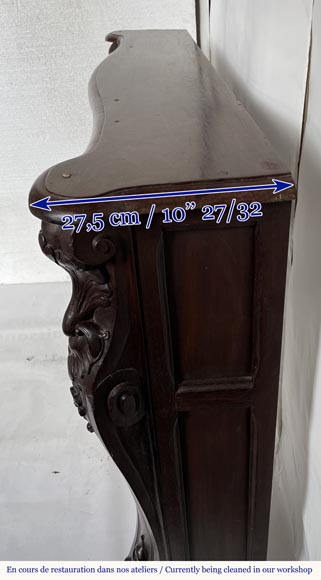 Cheminée en bois de style Louis XV, à la belle coquille Cheminée en bois de style Louis XV, à la belle coquille-9