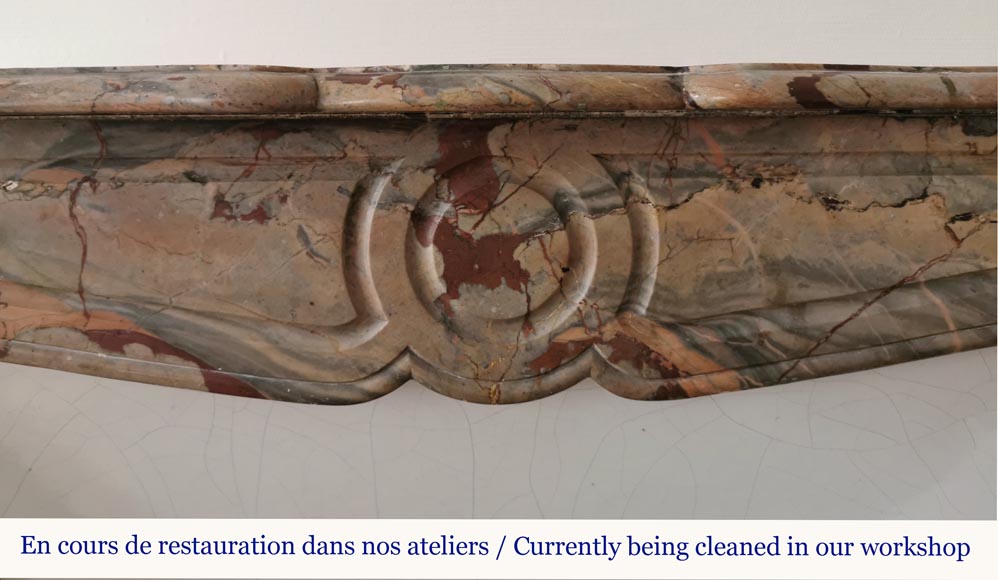 Petite cheminée modèle Pompadour en marbre Enjugerais  Petite cheminée modèle Pompadour en marbre Enjugerais -1