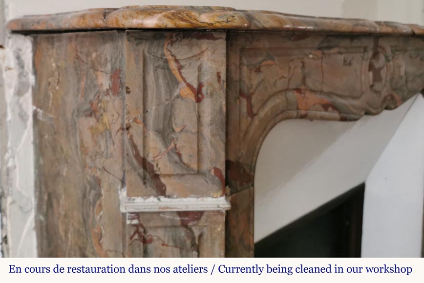 Petite cheminée modèle Pompadour en marbre Enjugerais  Petite cheminée modèle Pompadour en marbre Enjugerais -3