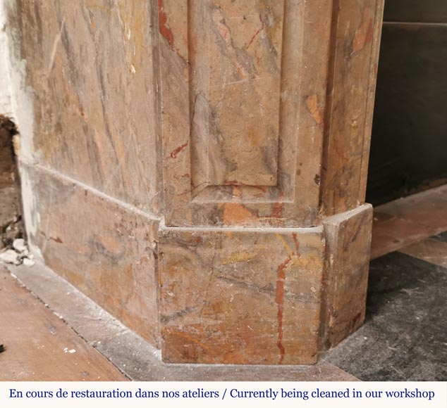 Petite cheminée modèle Pompadour en marbre Enjugerais  Petite cheminée modèle Pompadour en marbre Enjugerais -4