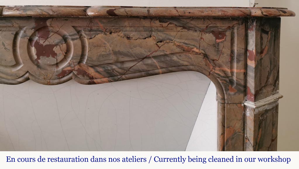 Petite cheminée modèle Pompadour en marbre Enjugerais  Petite cheminée modèle Pompadour en marbre Enjugerais -6