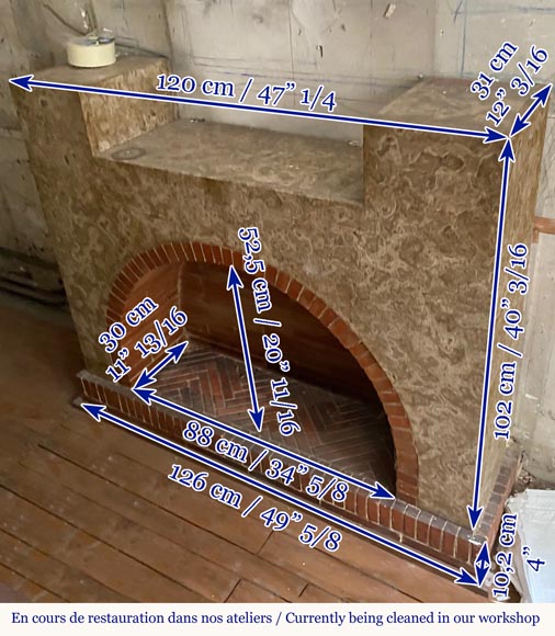 Petite cheminée de style Art Déco en marbre Lunel Petite cheminée de style Art Déco en marbre Lunel-5