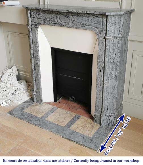 Petite cheminée de style Louis XV en marbre Bleu Fleuri Petite cheminée de style Louis XV en marbre Bleu Fleuri-5