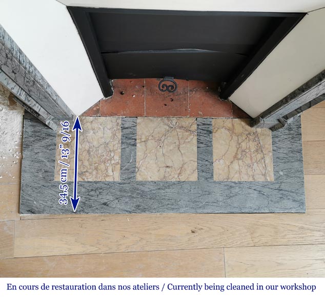 Petite cheminée de style Louis XV en marbre Bleu Fleuri Petite cheminée de style Louis XV en marbre Bleu Fleuri-8