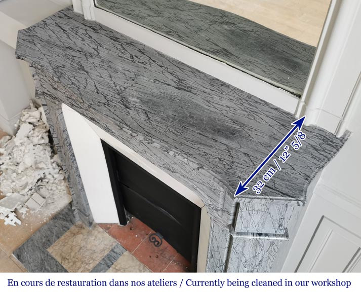 Petite cheminée de style Louis XV en marbre Bleu Fleuri Petite cheminée de style Louis XV en marbre Bleu Fleuri-9