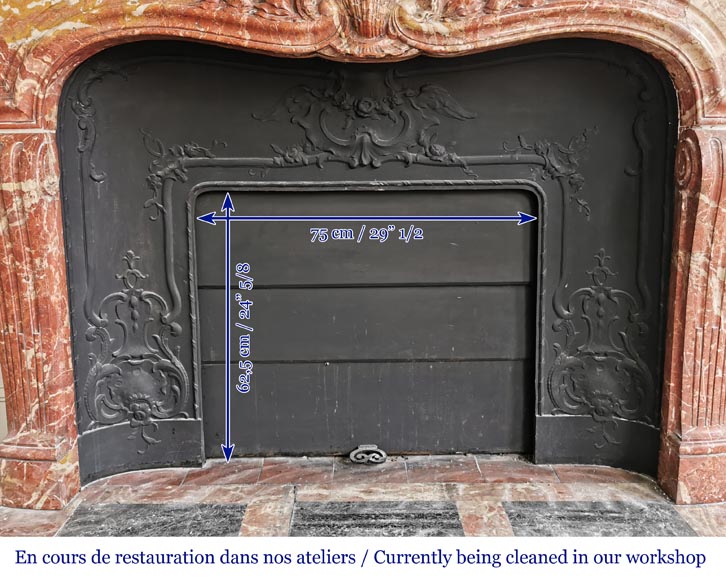 Cheminée de style Louis XV en brèche de Saint-Maximin Cheminée de style Louis XV en brèche de Saint-Maximin-10