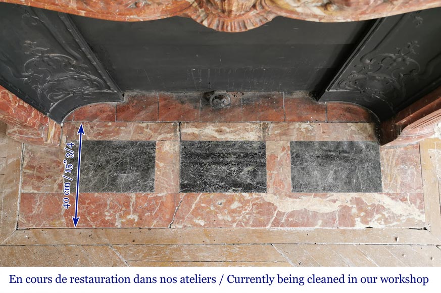 Cheminée de style Louis XV en brèche de Saint-Maximin Cheminée de style Louis XV en brèche de Saint-Maximin-11