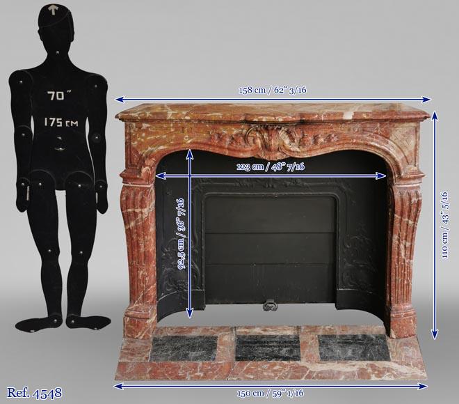 Cheminée de style Louis XV en brèche de Saint-Maximin Cheminée de style Louis XV en brèche de Saint-Maximin-13