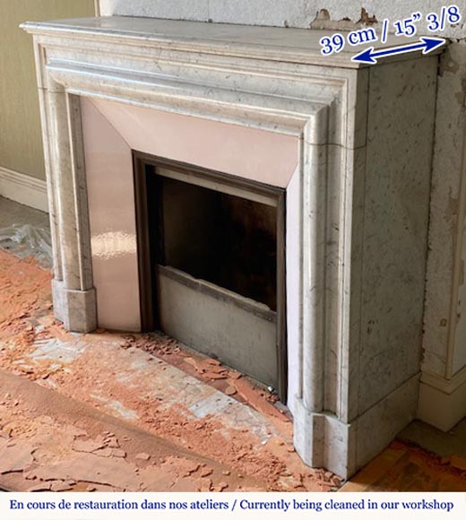 Cheminées de style Louis XIV en marbre de Carrare Cheminées de style Louis XIV en marbre de Carrare-3