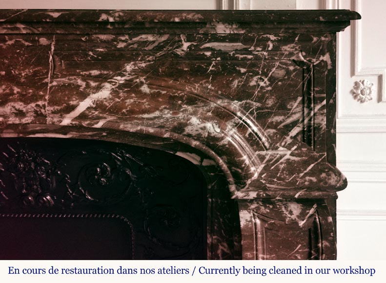 Cheminée de style Régence en marbre Rouge du nord Cheminée de style Régence en marbre Rouge du nord-6