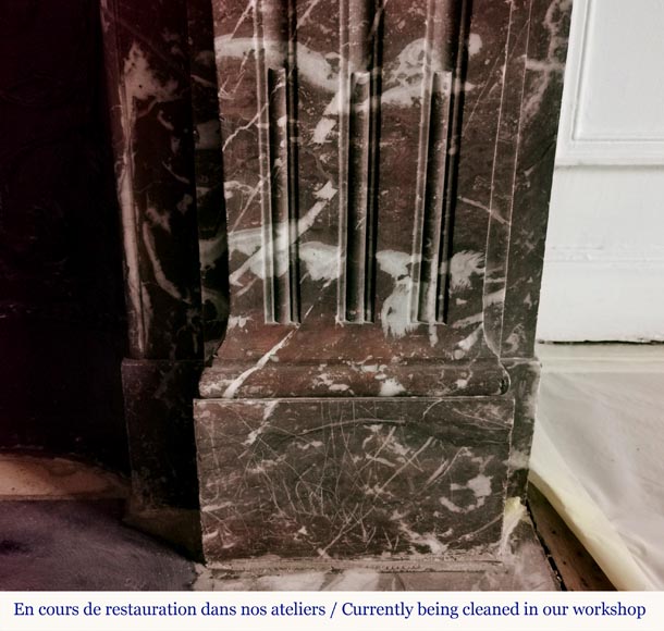 Cheminée de style Régence en marbre Rouge du nord Cheminée de style Régence en marbre Rouge du nord-7