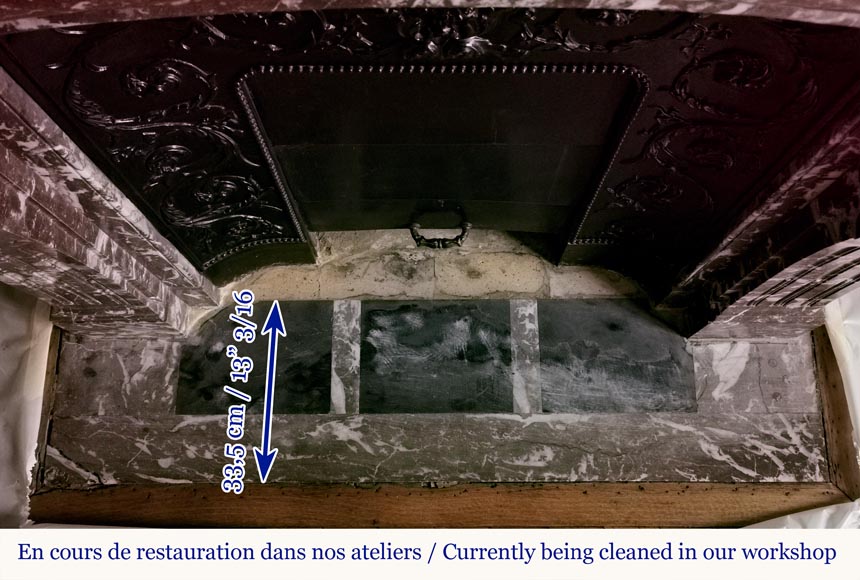 Cheminée de style Régence en marbre Rouge du nord Cheminée de style Régence en marbre Rouge du nord-10