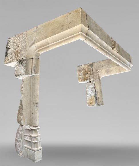 Importante cheminée en pierre du XVIIe siècle Importante cheminée en pierre du XVIIe siècle-5