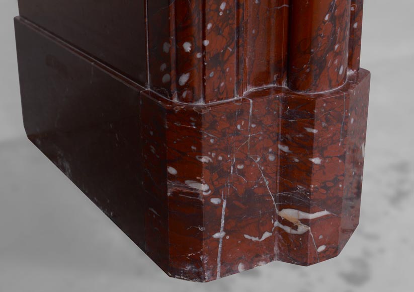 Cheminée de style Louis XIV modèle Boudin en marbre Rouge Griotte Cheminée de style Louis XIV modèle Boudin en marbre Rouge Griotte-4