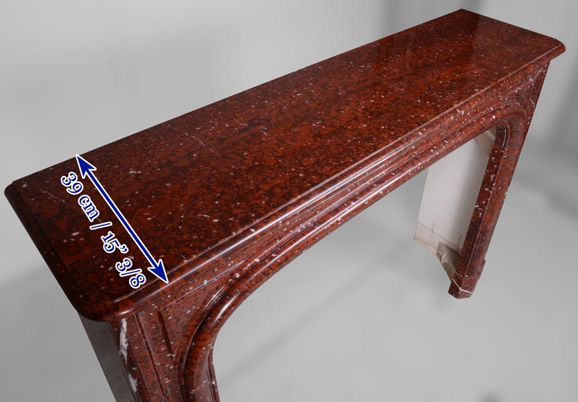 Cheminée de style Louis XIV modèle Boudin en marbre Rouge Griotte Cheminée de style Louis XIV modèle Boudin en marbre Rouge Griotte-8