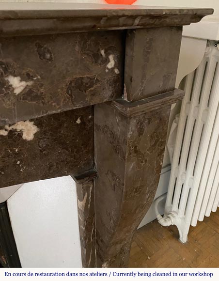 Cheminée Louis-Philippe en marbre Champlain noir Cheminée Louis-Philippe en marbre Champlain noir-6