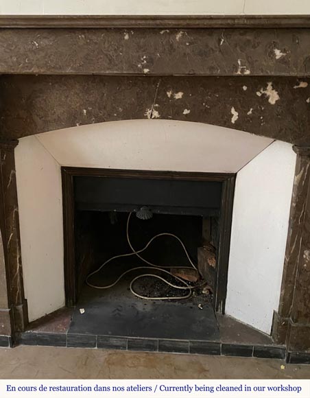 Cheminée Louis-Philippe en marbre Champlain noir Cheminée Louis-Philippe en marbre Champlain noir-7