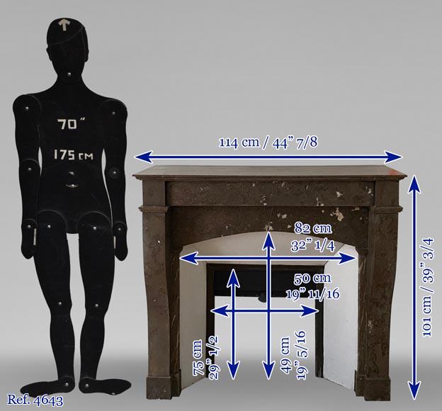 Cheminée Louis-Philippe en marbre Champlain noir Cheminée Louis-Philippe en marbre Champlain noir-8