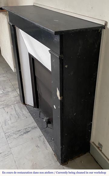 Petite cheminée en marbre Noir Petite cheminée en marbre Noir-3