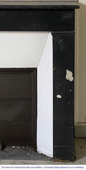 Petite cheminée en marbre Noir Petite cheminée en marbre Noir-5