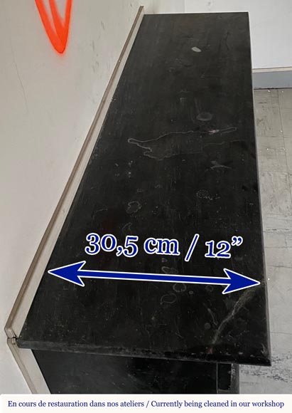 Petite cheminée en marbre Noir Petite cheminée en marbre Noir-6