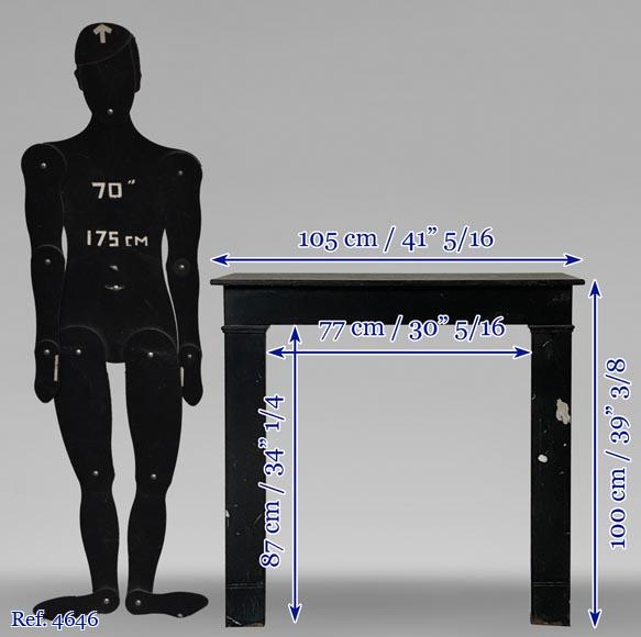 Petite cheminée en marbre Noir Petite cheminée en marbre Noir-7