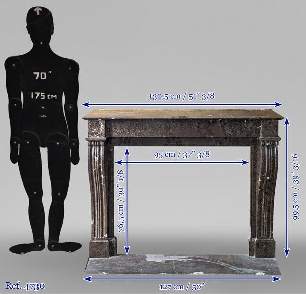 Cheminée Restauration en marbre Champlain noir Cheminée Restauration en marbre Champlain noir-9