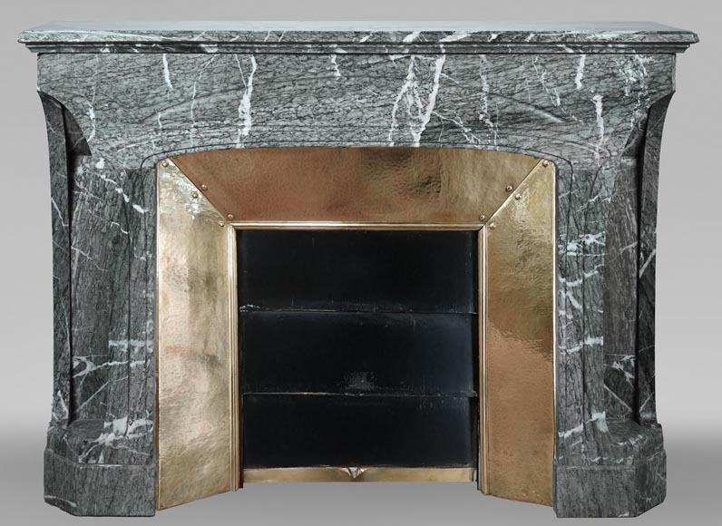 Tony SELMERSHEIM, Cheminée Art Nouveau de 1910 en marbre Campan vert Tony SELMERSHEIM, Cheminée Art Nouveau de 1910 en marbre Campan vert-0