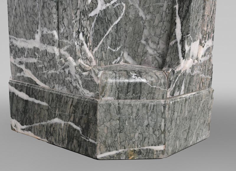 Tony SELMERSHEIM, Cheminée Art Nouveau de 1910 en marbre Campan vert Tony SELMERSHEIM, Cheminée Art Nouveau de 1910 en marbre Campan vert-7