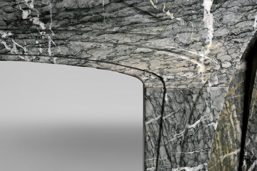 Tony SELMERSHEIM, Cheminée Art Nouveau de 1910 en marbre Campan vert Tony SELMERSHEIM, Cheminée Art Nouveau de 1910 en marbre Campan vert-11