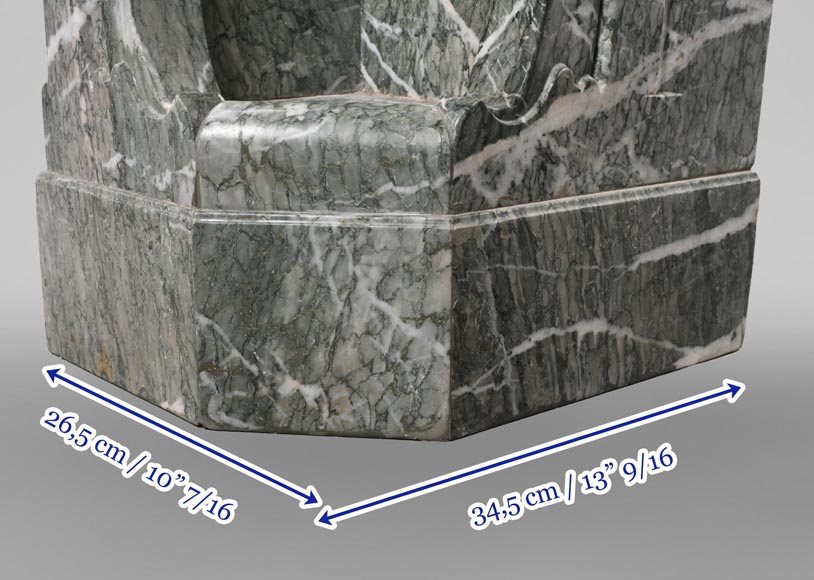 Tony SELMERSHEIM, Cheminée Art Nouveau de 1910 en marbre Campan vert Tony SELMERSHEIM, Cheminée Art Nouveau de 1910 en marbre Campan vert-13