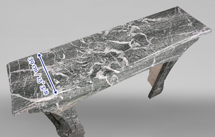 Tony SELMERSHEIM, Cheminée Art Nouveau de 1910 en marbre Campan vert Tony SELMERSHEIM, Cheminée Art Nouveau de 1910 en marbre Campan vert-14