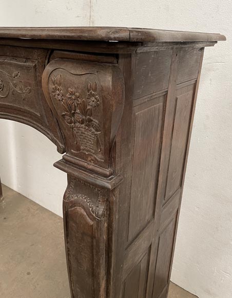 Cheminée en chêne d'époque Louis XV Cheminée en chêne d'époque Louis XV-10