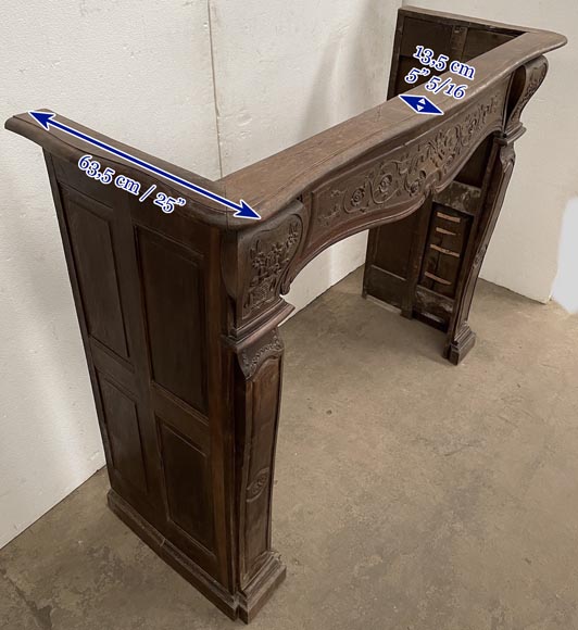 Cheminée en chêne d'époque Louis XV Cheminée en chêne d'époque Louis XV-12