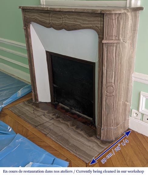 Cheminée en pierre de Lunel modèle Pompadour Cheminée en pierre de Lunel modèle Pompadour-5