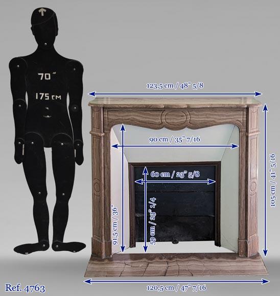 Cheminée en pierre de Lunel modèle Pompadour Cheminée en pierre de Lunel modèle Pompadour-10