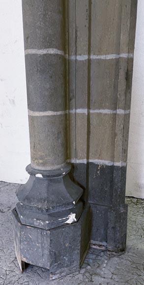 Cheminée ancienne en bois et carton de style Néo-Gothique Cheminée ancienne en bois et carton de style Néo-Gothique-6