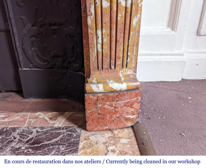 Cheminée de style Louis XV en brèche de Saint-Maximin Cheminée de style Louis XV en brèche de Saint-Maximin-9