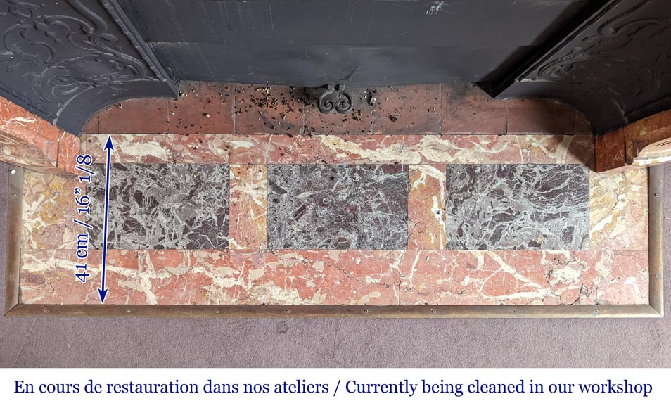 Cheminée de style Louis XV en brèche de Saint-Maximin Cheminée de style Louis XV en brèche de Saint-Maximin-10